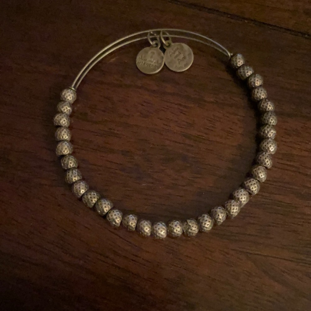 Silver Alex and Ani beaded bracelet